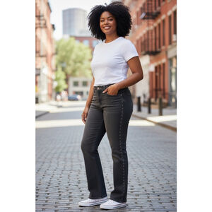 Levi's 311 Shaping Skinny Jeans Size 18W Dark Gray with Sculpting Studs